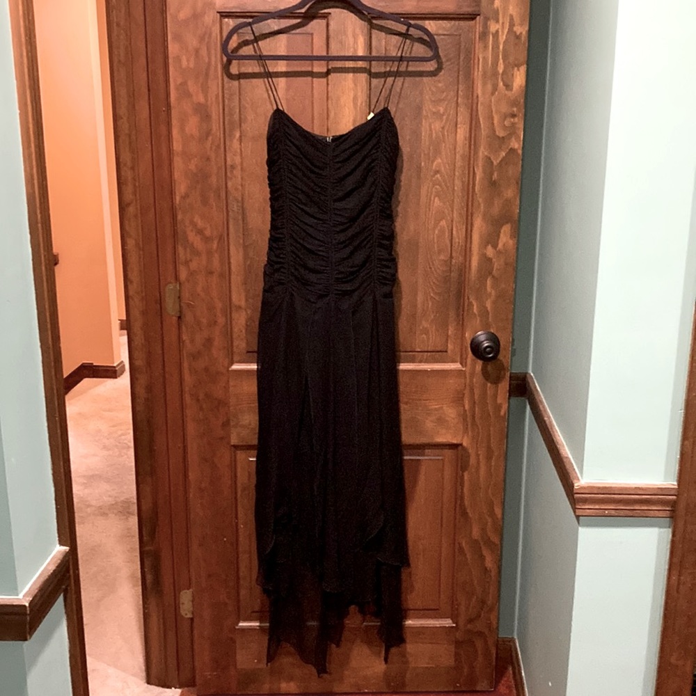 David Meister 100% silk black dress